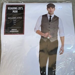 Roaring 20’s Man Adult Costume! New!